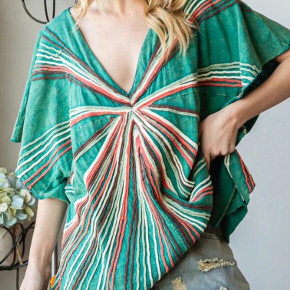 Oli and Hali Tops - OH273 Oli & Hali WASHED OVERSIZED TEE
